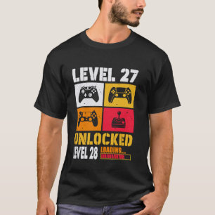 Awesome Level 27 Unlocked 27th Birthday 27 Years O T-Shirt