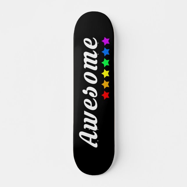 awesome | LGBTQ+ Pride Skateboard (Front)