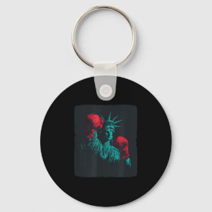 Awesome Liberty With Boxing Gloves Costume  Keychain