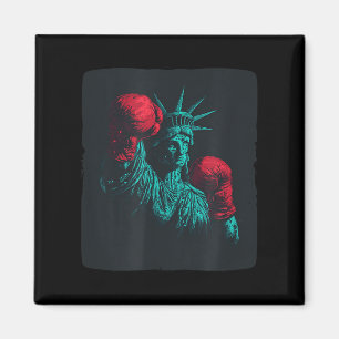 Awesome Liberty With Boxing Gloves Costume Magnet