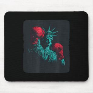 Awesome Liberty With Boxing Gloves Costume  Mouse Pad