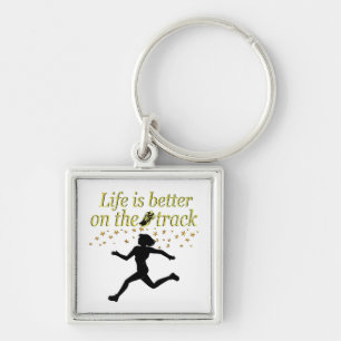 AWESOME LIFE IS BETTER ON THE TRACK DESIGN KEYCHAIN