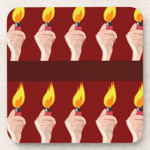 Awesome Lighter Music Fun Concert Pattern Coaster