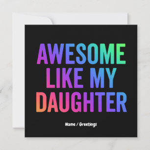 Awesome Like My Daughter Funny Father’s Day Gifts  Invitation