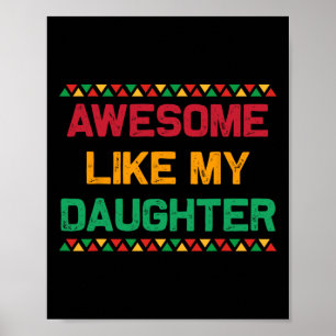 Awesome Like My Daughter Gifts Fathers Day Junetee Poster