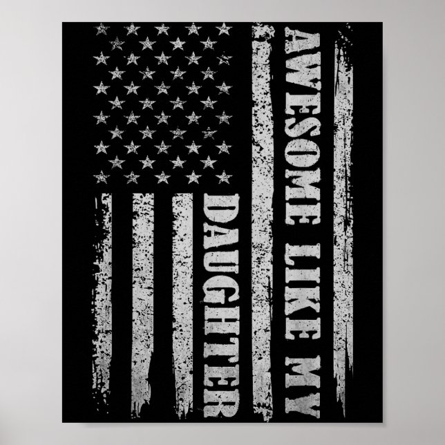 Awesome Like My Daughter Men Funny For Dad Fathers Poster (Front)