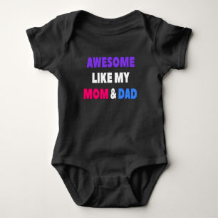 Awesome Like My Mom & Dad cute infant Baby Bodysuit