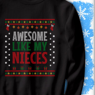 Awesome Like My Nieces Christmas Knit Sweater Look