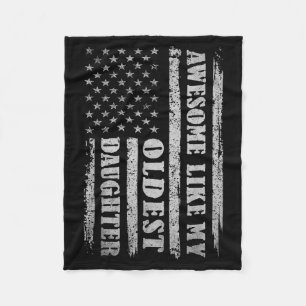 Awesome Like My Oldest Daughter Men Funny For Dad  Fleece Blanket