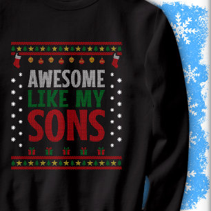 Awesome Like My Sons Christmas Knit Sweater Look