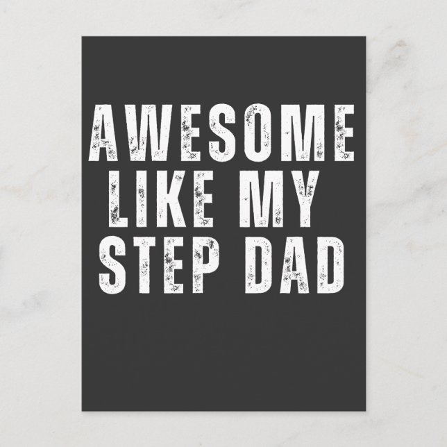 awesome like my step dad postcard (Front)