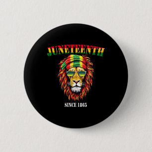 Awesome Lion Juneteenth Cool Black History June 19 2 Inch Round Button