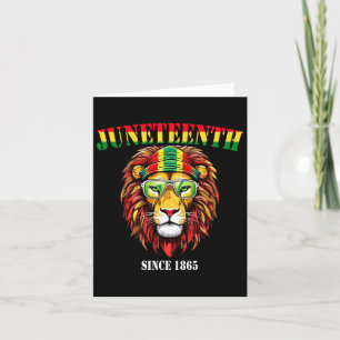 Awesome Lion Juneteenth Cool Black History June 19 Card