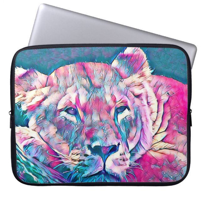 awesome Lioness Laptop Sleeve (Front)