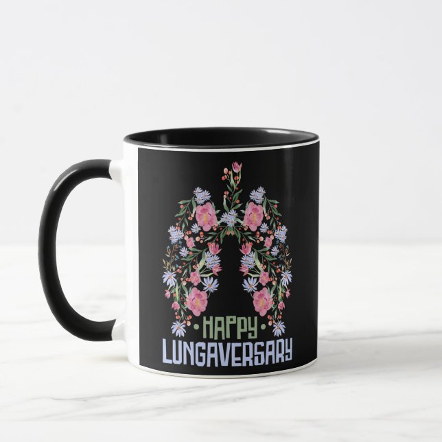 Awesome Lung Transplant Survivor Happy Mug (Left)