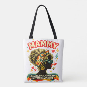 Awesome Mammy Retro Grandma Vintage Groovy Gift Tote Bag