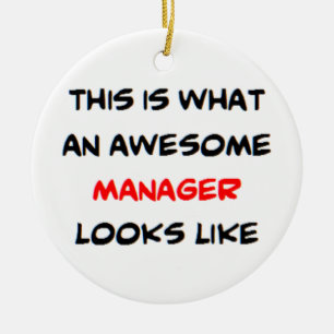 awesome manager coffee mug ceramic ornament
