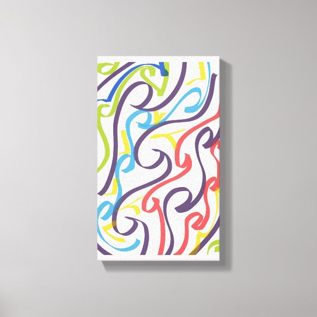 Awesome Maori style ribbon art Canvas Print (Front)