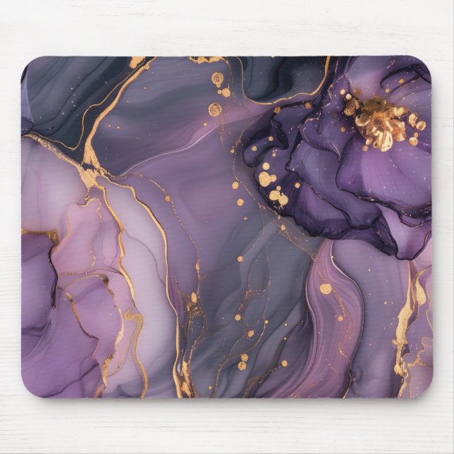 Awesome marble trendy modern mouse pad (Front)