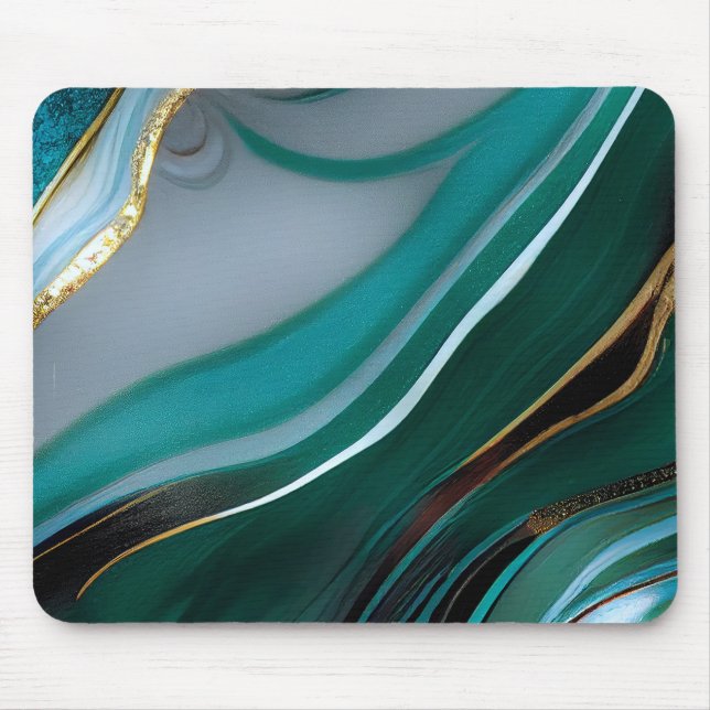 Awesome marble trendy modern mouse pad (Front)