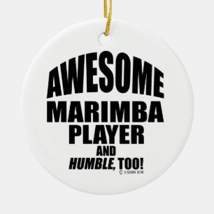Awesome Marimba Player Ceramic Ornament