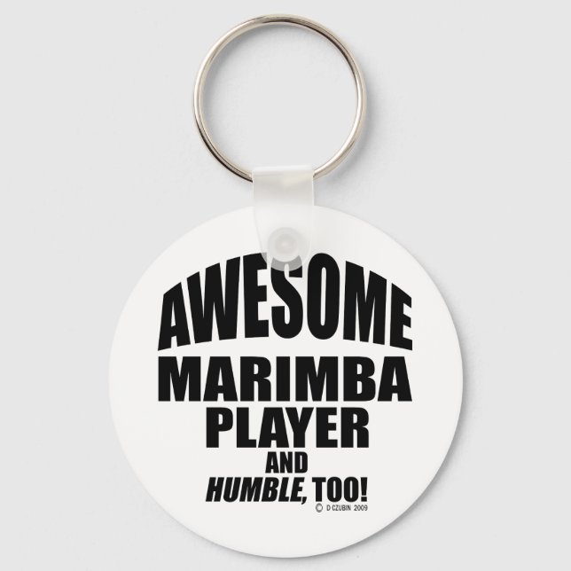 Awesome Marimba Player Keychain (Front)