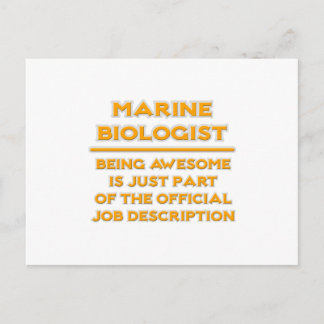 Awesome Marine Biologist .. Job Description Postcard