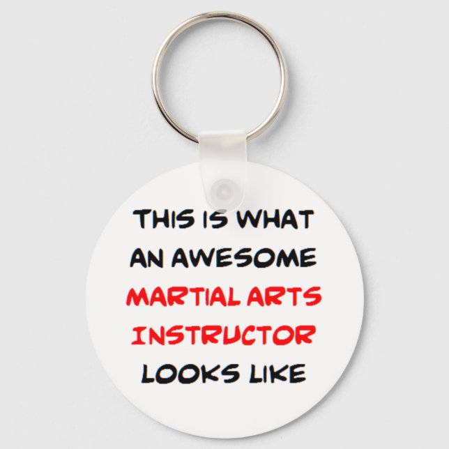 awesome martial arts instructor keychain (Front)