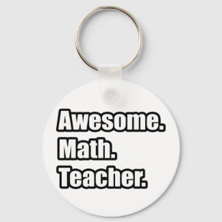 Awesome Math Teacher Keychain