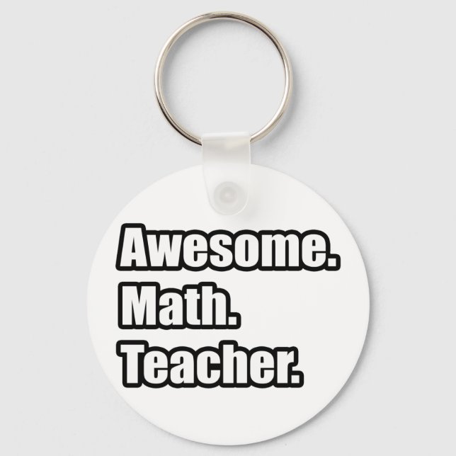 Awesome Math Teacher Keychain (Front)