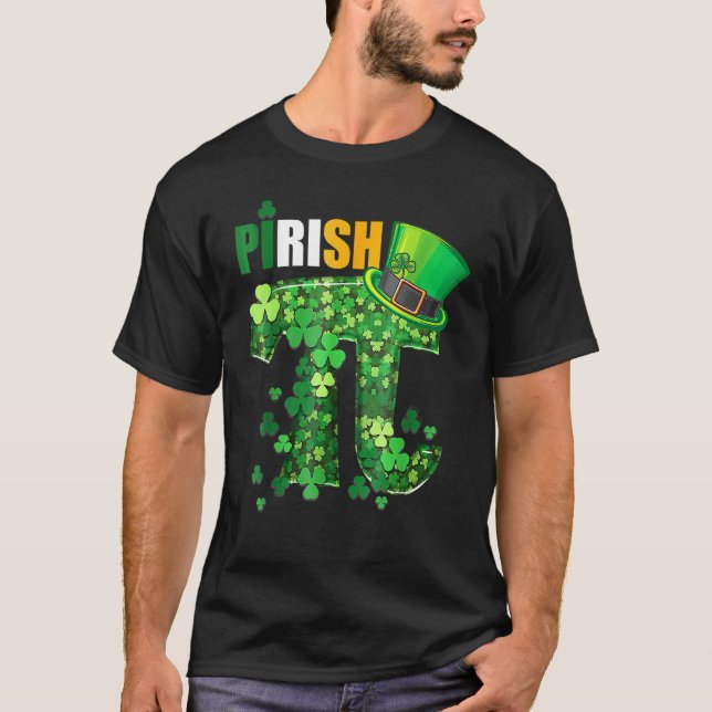 Awesome Math Teacher Shamrock St Patrick's Day T-Shirt (Front)