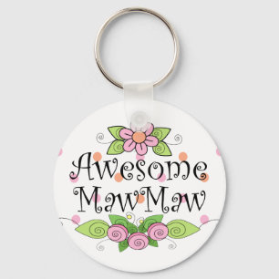 Awesome MawMaw T-Shirt Keychain