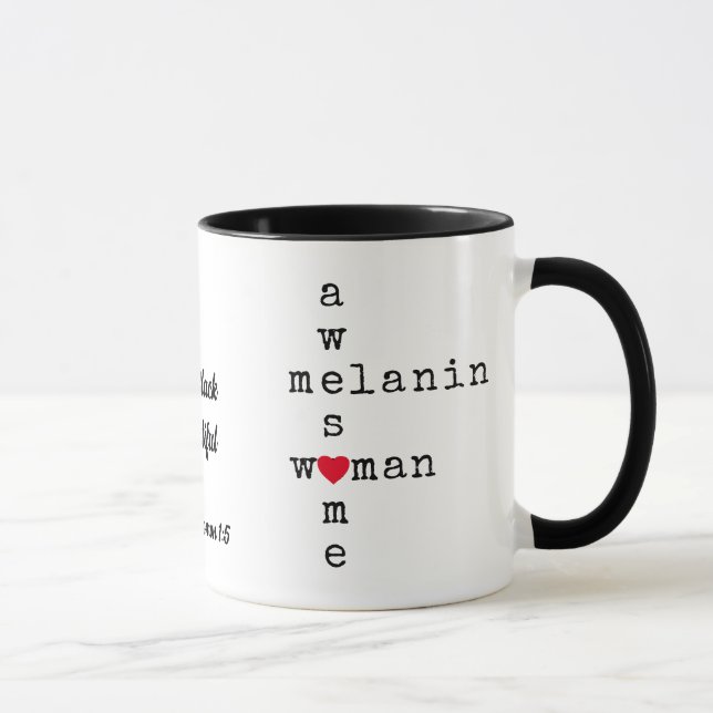 AWESOME MELANIN WOMAN | Customizable Christian Mug (Right)