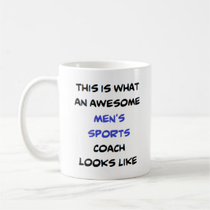 awesome men's sports coach coffee mug