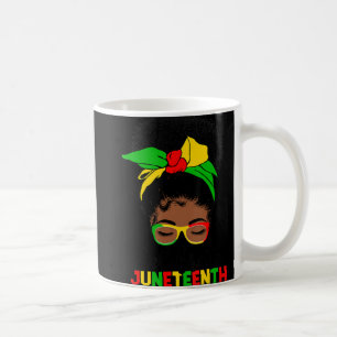 Awesome Messy Bun Juneteenth Celebrate 1865 June 1 Coffee Mug