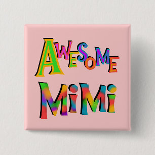 Awesome Mimi T-shirts and Gifts 2 Inch Square Button