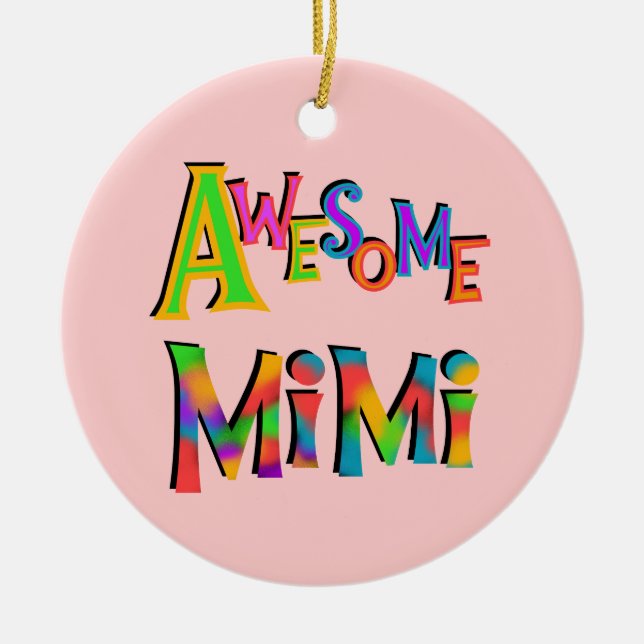 Awesome Mimi T-shirts and Gifts Ceramic Ornament (Front)