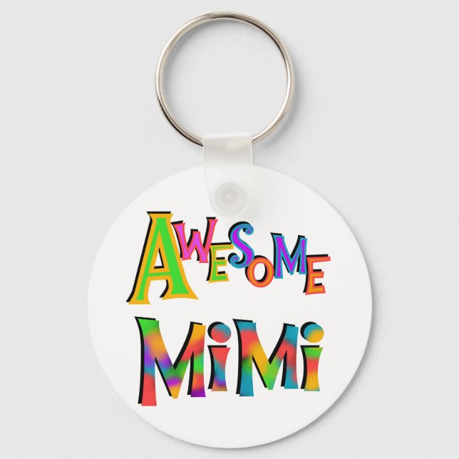 Awesome Mimi T-shirts and Gifts Keychain (Front)