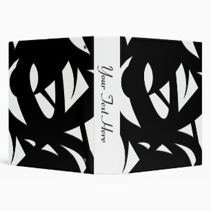 Awesome Modern Art Black and White Binder