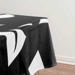 Awesome Modern Art Black and White Tablecloth