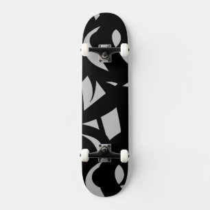 Awesome Modern Art Grey / Black Skateboard