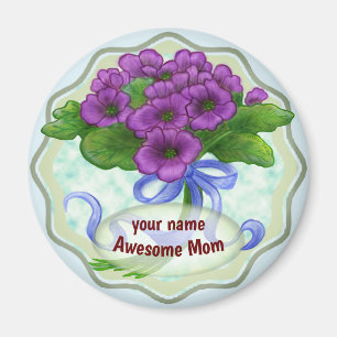 Awesome Mom Bouquet custom magnet