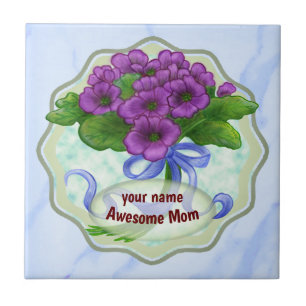 Awesome Mom Bouquet  Tile