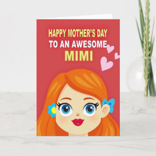 Awesome Mom Floral Art Card