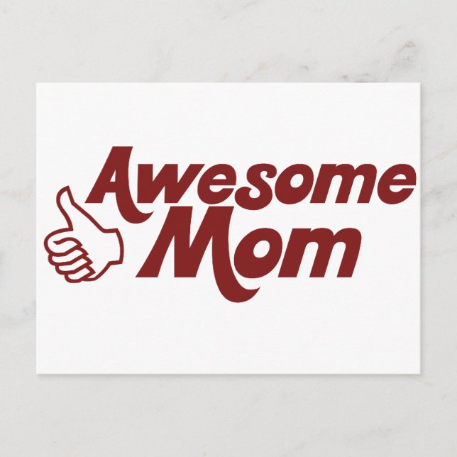 Awesome Mom for Mothers Day Postcard (Front)