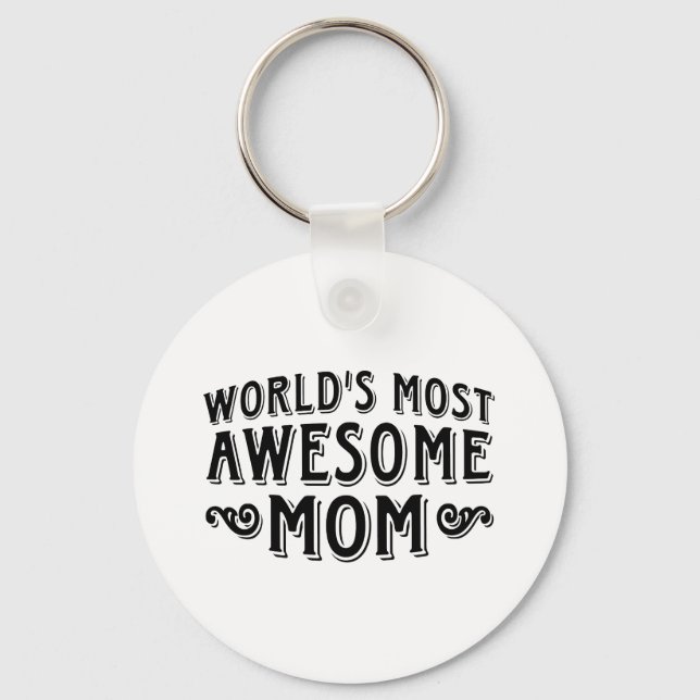 Awesome Mom Keychain (Front)