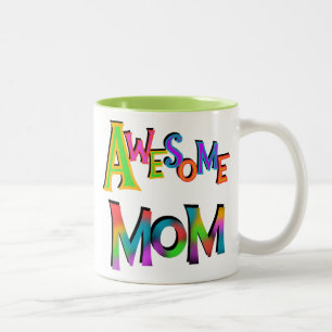 Awesome Mom T-shirts and Gifts Two-Tone Coffee Mug