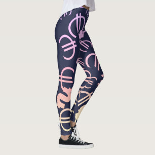 Awesome Money Euro Dollars Pattern Leggings