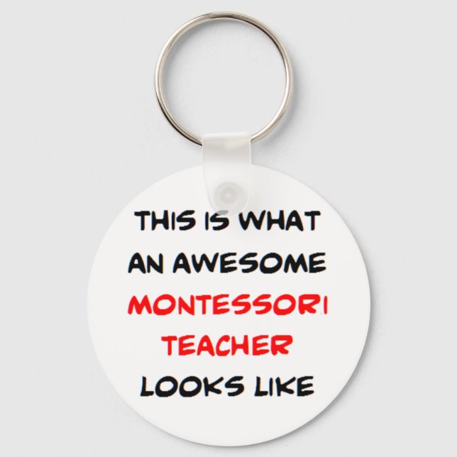 awesome montessori teacher coffee mug keychain (Front)