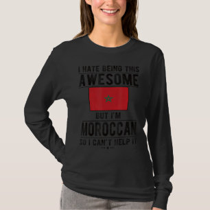 Awesome Moroccan Flag Morocco Moroccan Roots T-Shirt